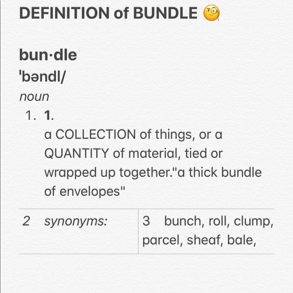 DEFINING A BUNDLE